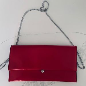 CARLOS SANTANA Red Clutch w/Chain Option